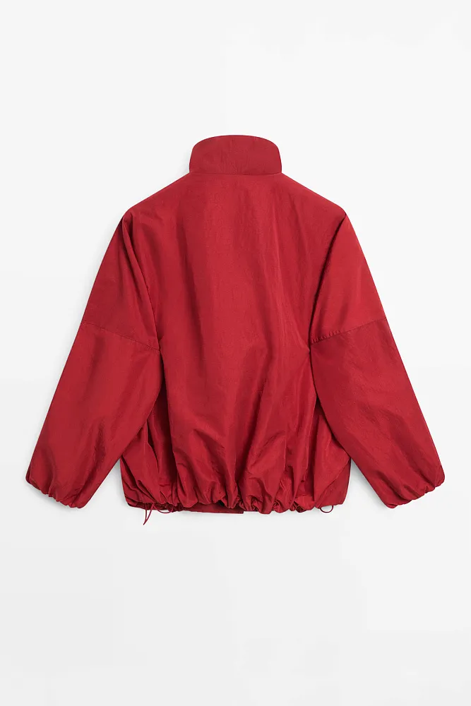 Бомбер объемного кроя с высоким воротником MASSIMO DUTTI