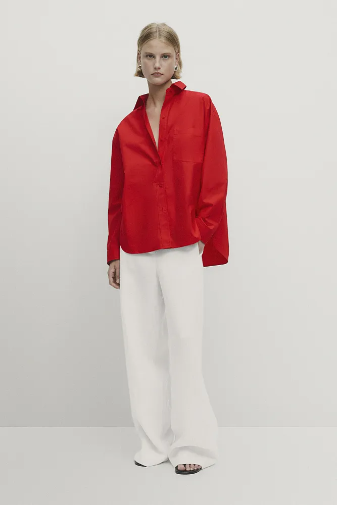 Рубашка из хлопкового поплина