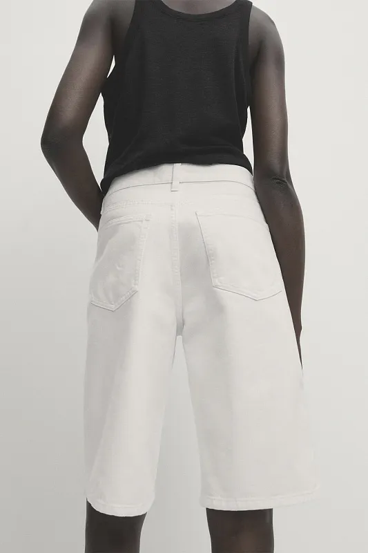 Джинсовые шорты-бермуды MASSIMO DUTTI   Джинсовые шорты-бермуды MASSIMO DUTTI