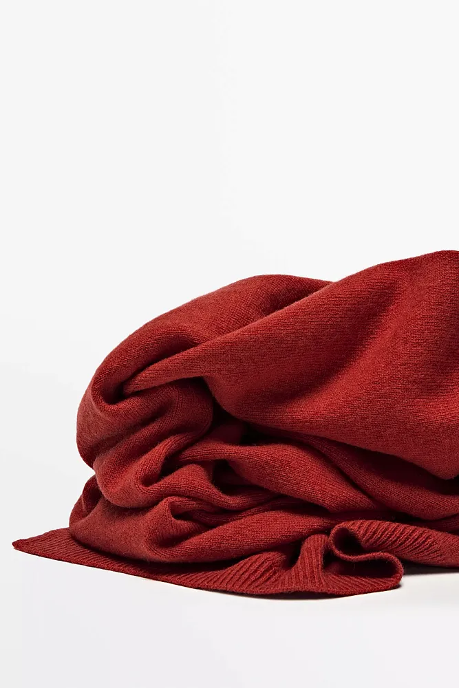 Шарф из тонкой смеси шерсти MASSIMO DUTTI