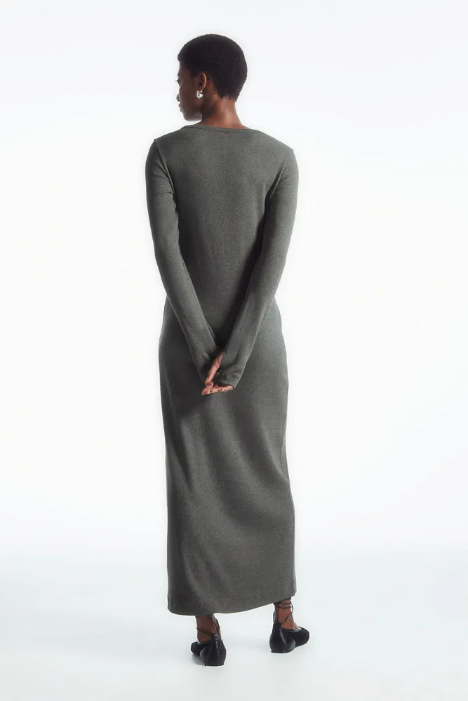 Платье миди в рубчик COS