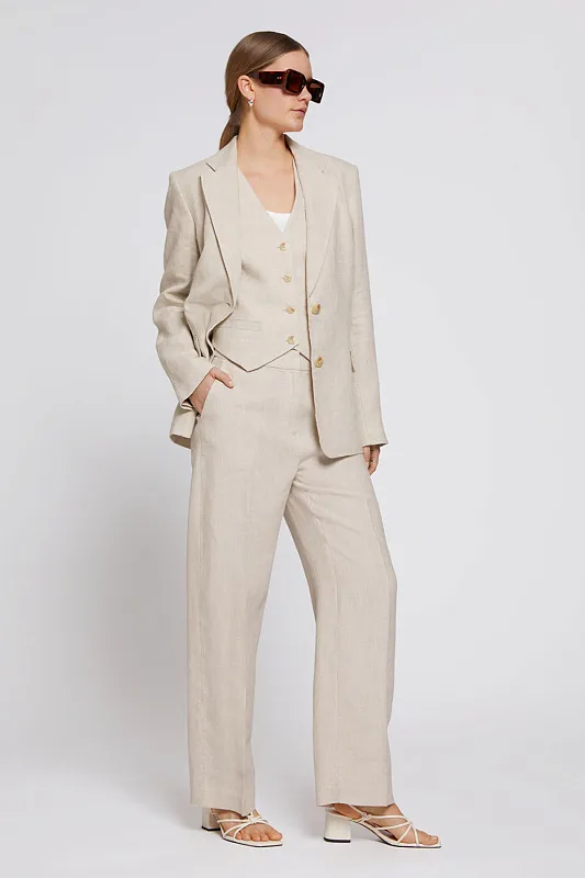 Брюки льняные