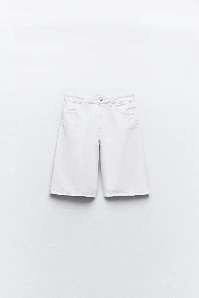 Джинсовые шорты-бермуды ZARA