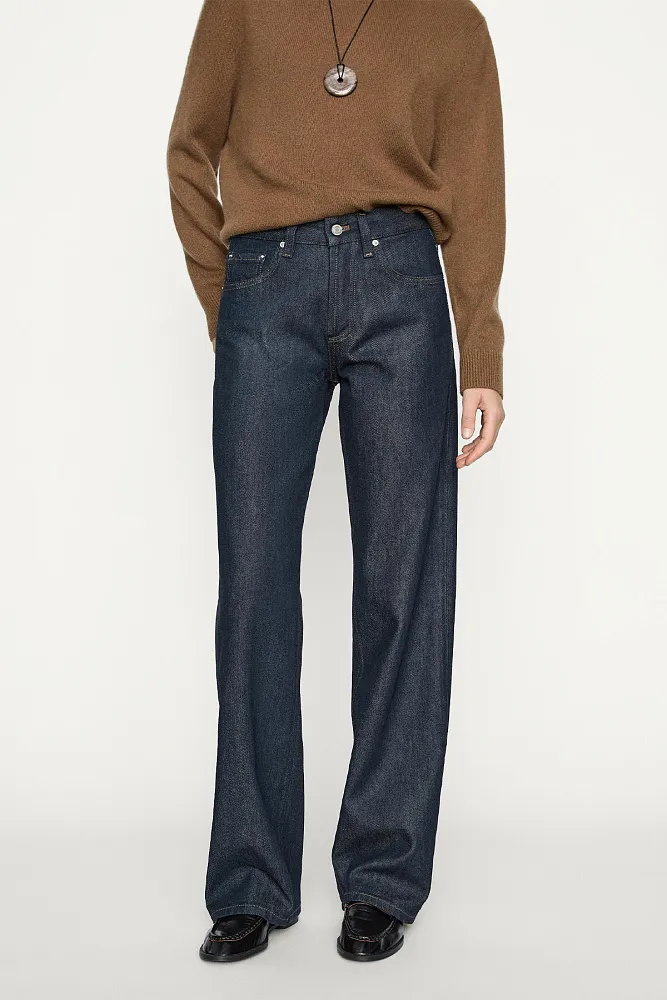 Широкие джинсы со средней посадкой MASSIMO DUTTI