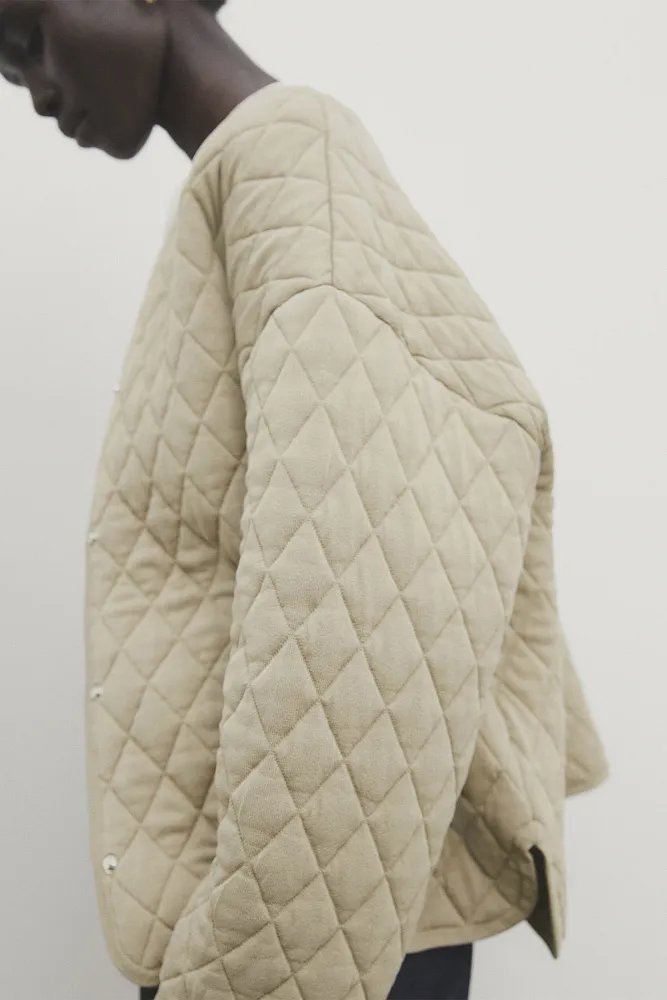 Стеганый бомбер MASSIMO DUTTI