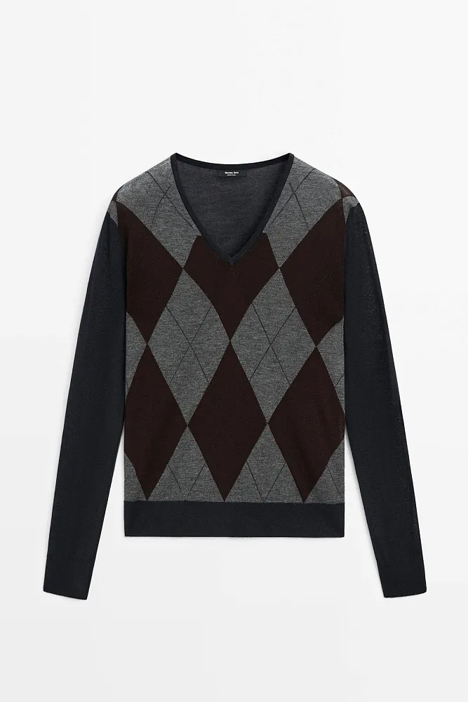 Пуловер из смеси шерсти и шелка MASSIMO DUTTI