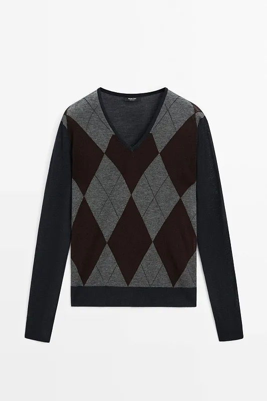 Пуловер из смеси шерсти и шелка MASSIMO DUTTI Пуловер из смеси шерсти и шелка MASSIMO DUTTI