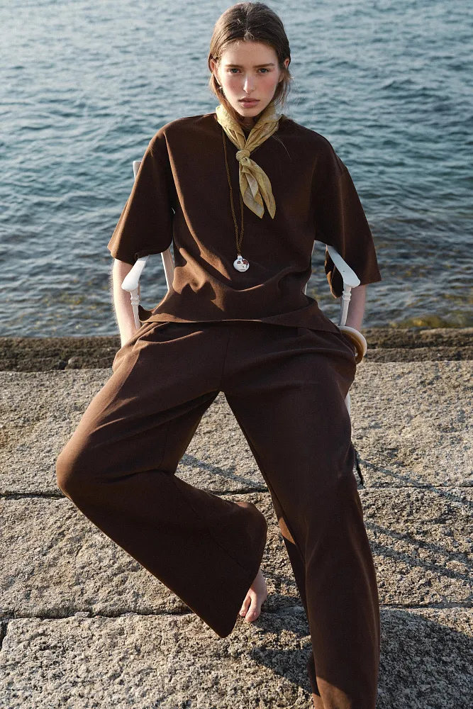 Футболка из интерлока с эффектом потертости ZARA