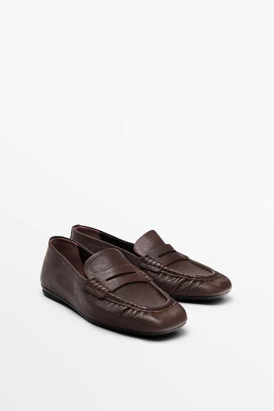 Мокасины с деталями лоферов MASSIMO DUTTI   Мокасины с деталями лоферов MASSIMO DUTTI