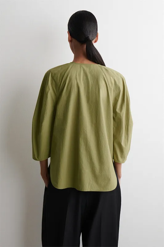 Скульптурная блуза из хлопка-поплина Pima COS Скульптурная блуза из хлопка-поплина Pima COS