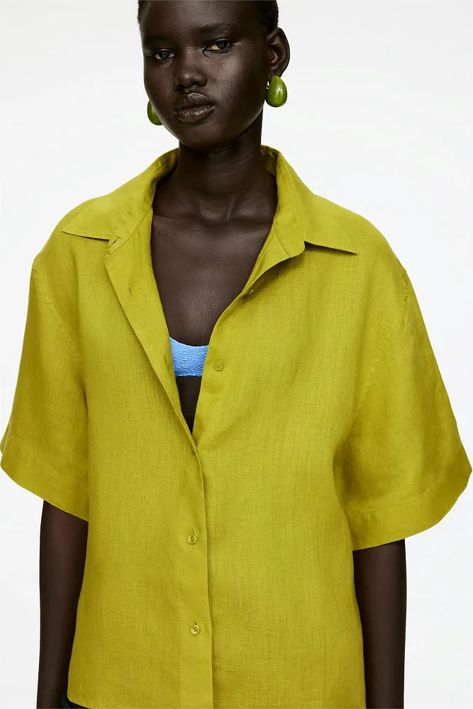 Свободная льняная рубашка ARKET