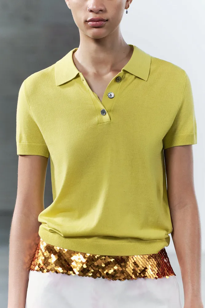 Трикотажная рубашка-поло ZARA