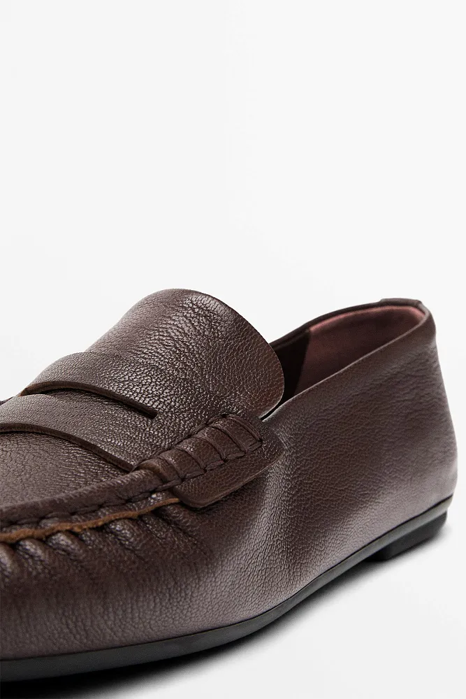 Мокасины с деталями лоферов MASSIMO DUTTI