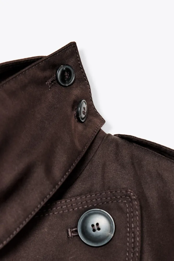 Водоотталкивающий тренч ZARA