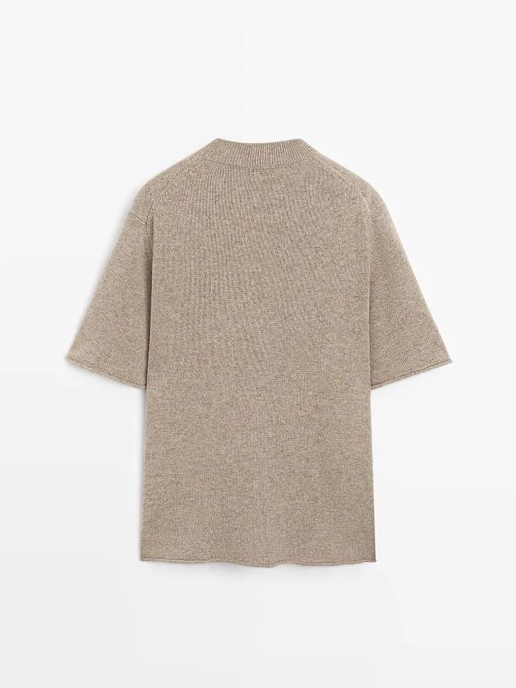 Свободный джемпер из шерсти MASSIMO DUTTI