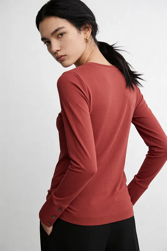 Лонгслив из хлопка и модала COS Лонгслив из хлопка и модала COS