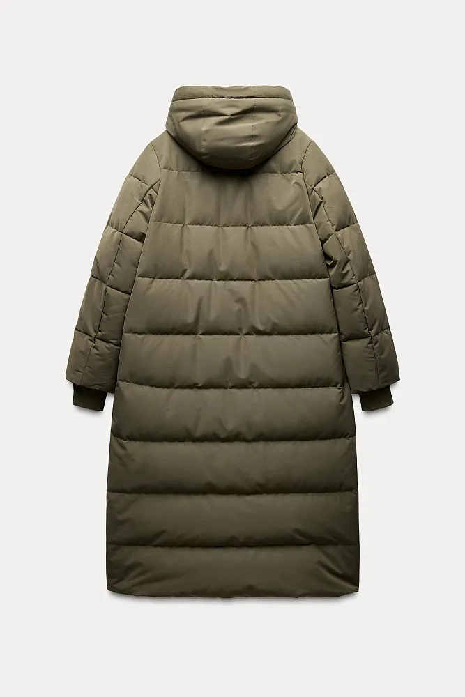 Длинный непромокаемый пуховик ZARA