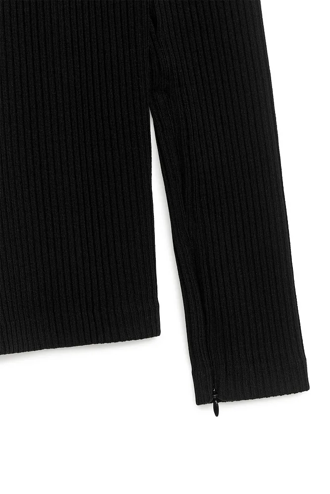 Хлопковый лонгслив в рубчик ARKET