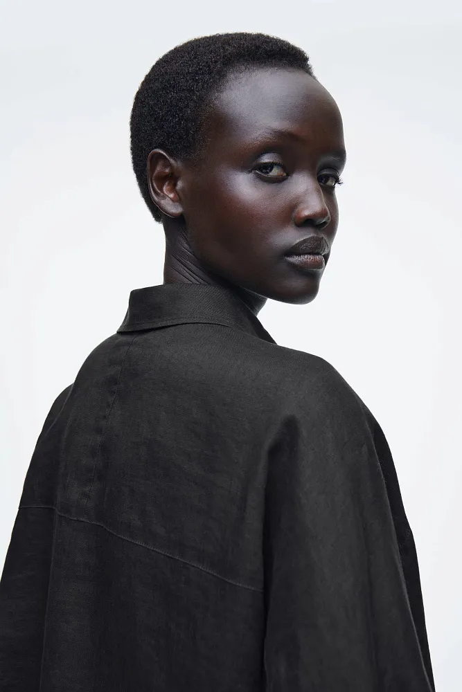 Льняная рубашка свободного кроя COS