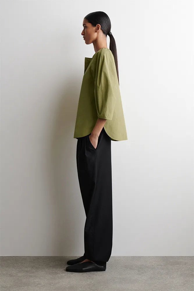 Скульптурная блуза из хлопка-поплина Pima COS