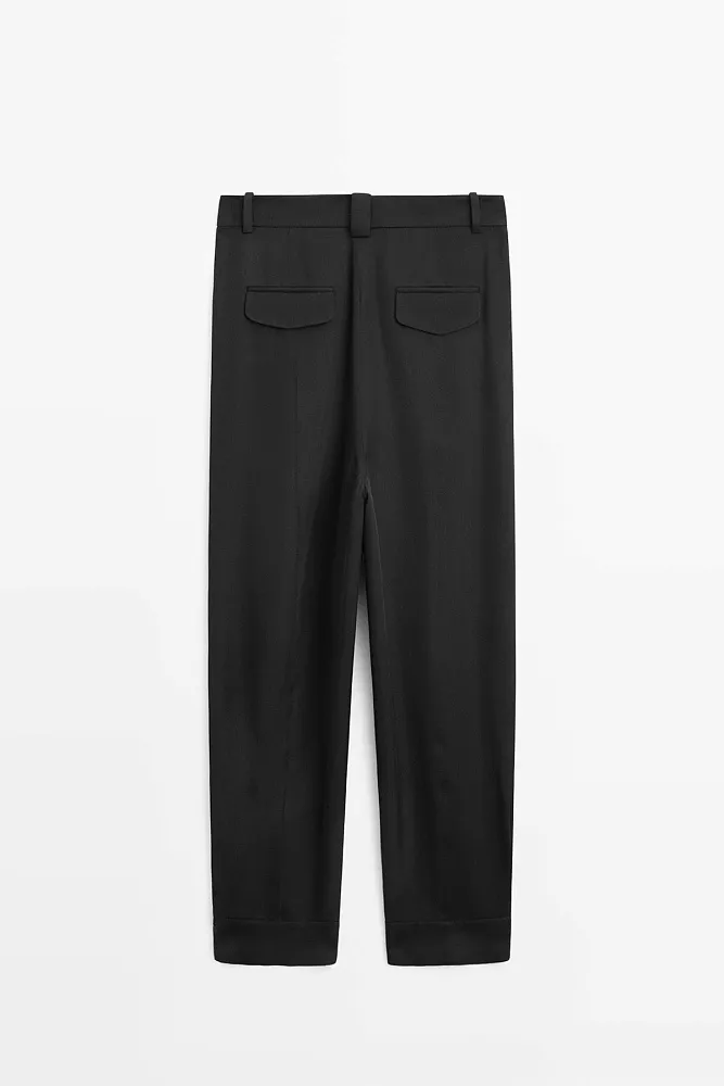 Брюки Саруэль из струящейся ткани MASSIMO DUTTI