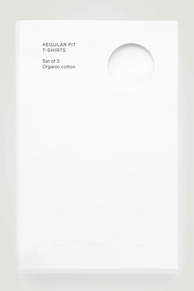 Набор из 3 хлопковых футболок COS