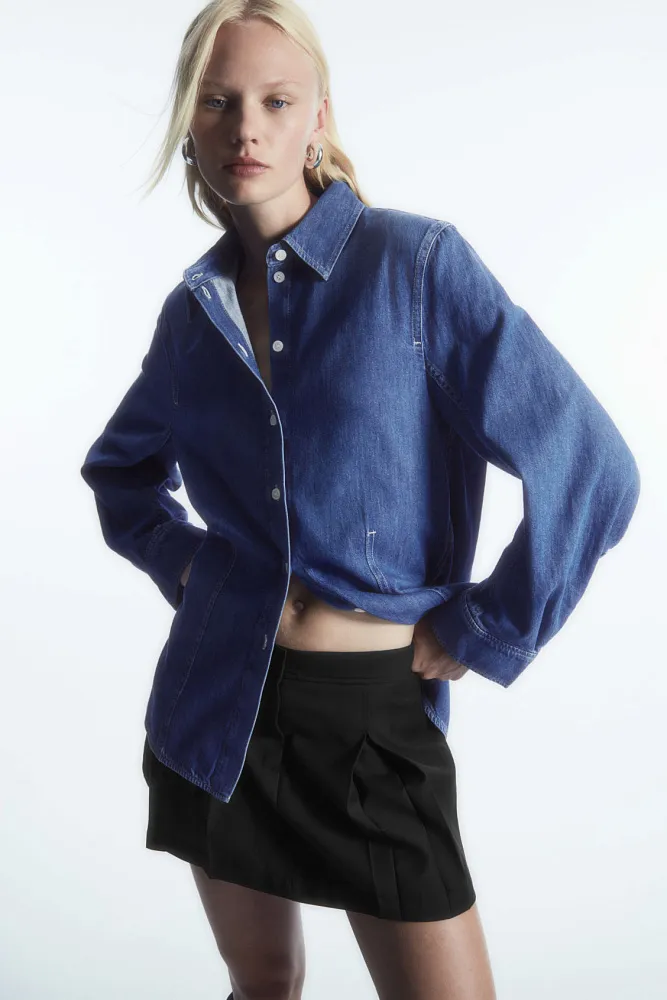 Джинсовая рубашка oversize