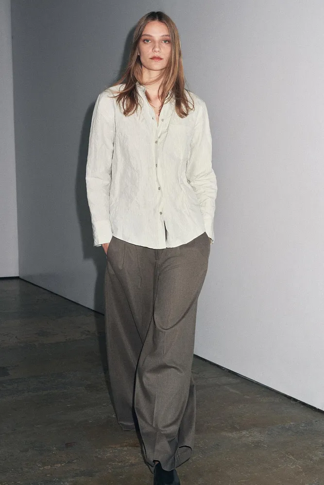 Широкие брюки с вытачками ZARA