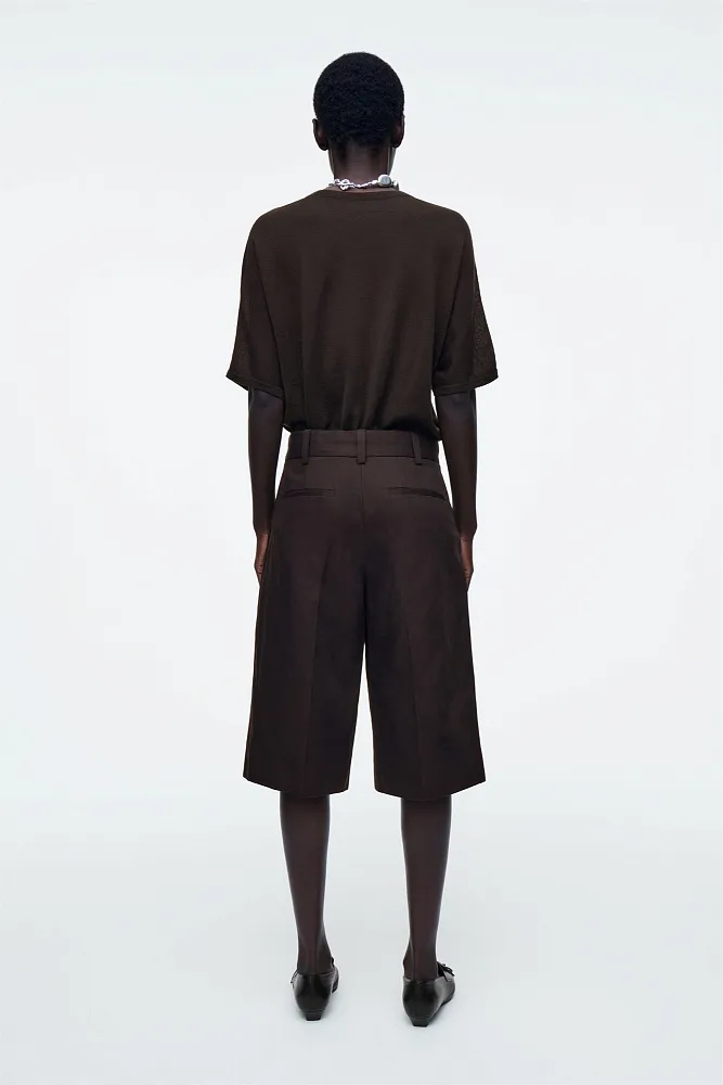 Удлиненные шорты из льняной смеси COS