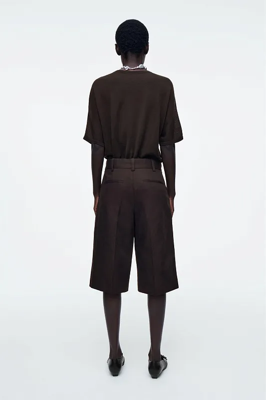 Удлиненные шорты из льняной смеси COS   Удлиненные шорты из льняной смеси COS