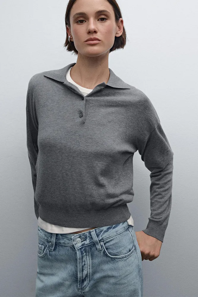 Широкие джинсы со средней посадкой MASSIMO DUTTI