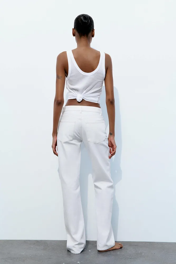 Широкие джинсы TRF со средней посадкой ZARA