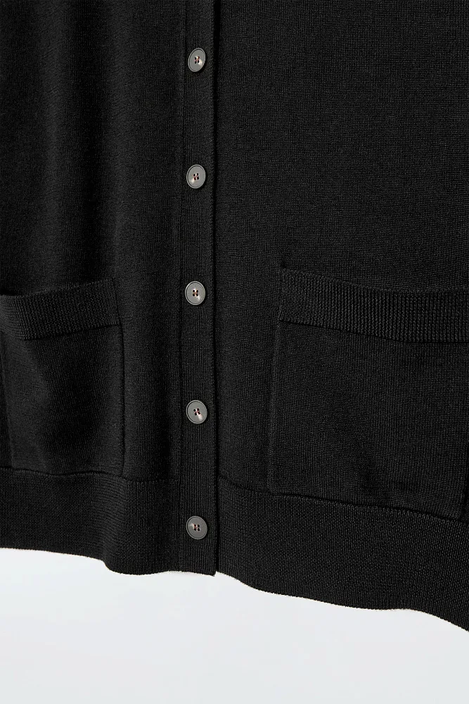 Кардиган из шерсти мериноса с круглым вырезом COS