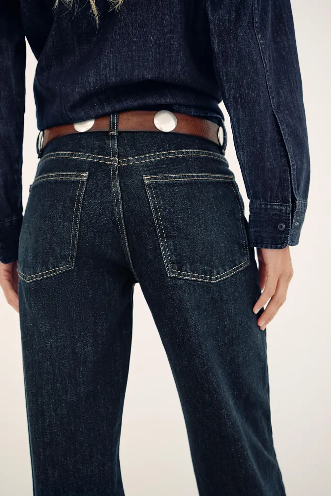 Широкие джинсы TRF со средней посадкой ZARA