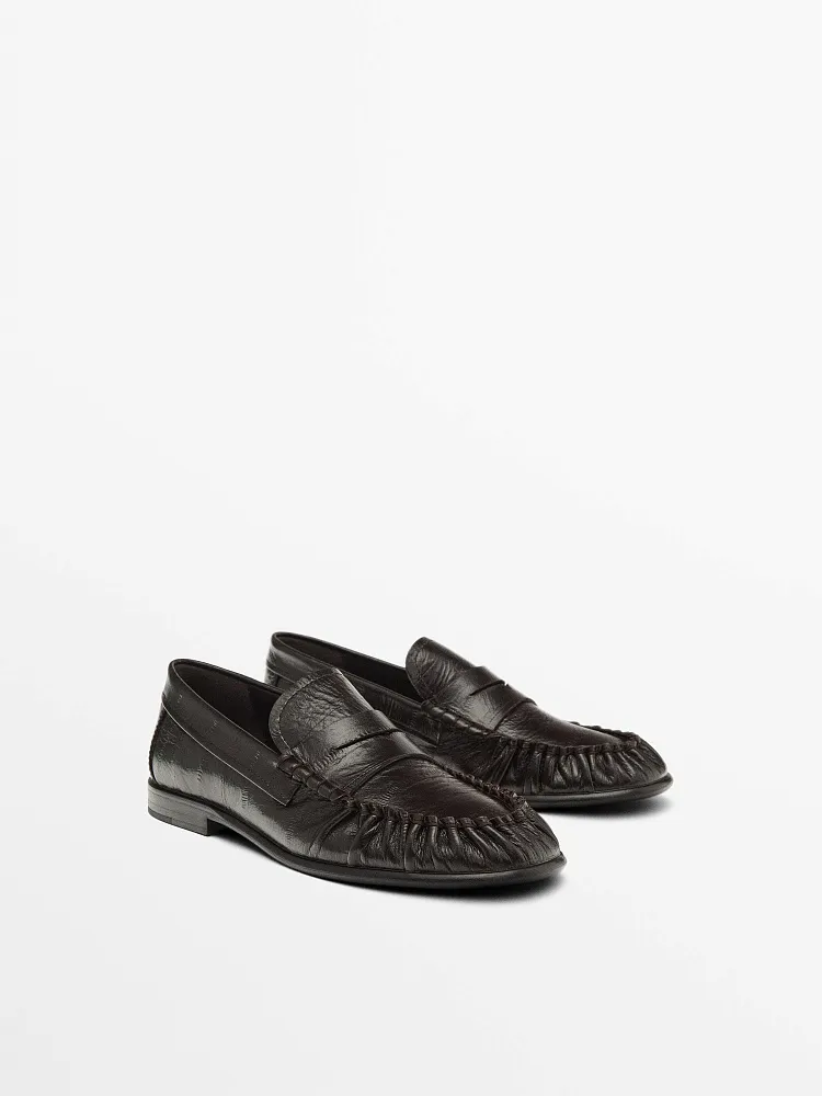 Кожаные лоферы MASSIMO DUTTI