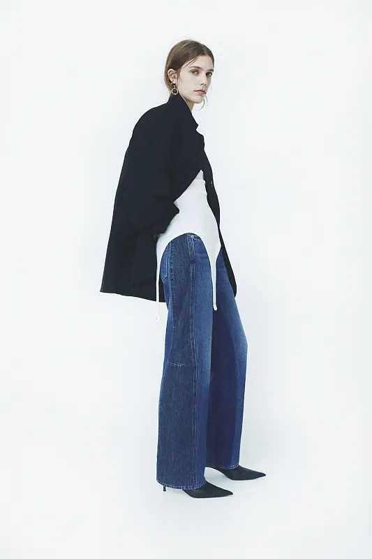 Двухцветные джинсы широкого кроя H&M Studio Collection Двухцветные джинсы широкого кроя H&M Studio Collection