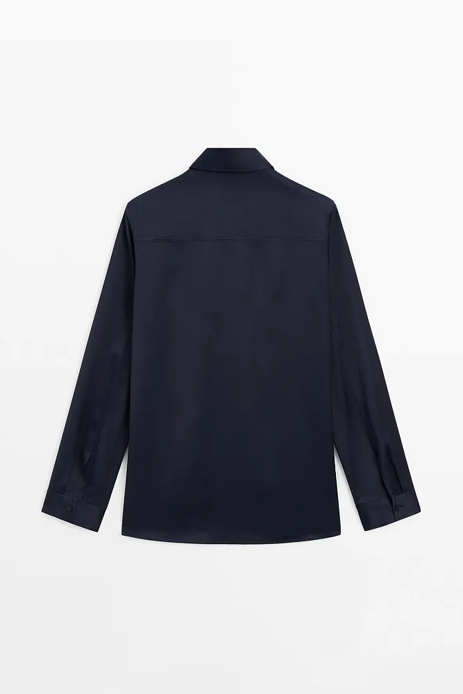 Атласная блуза MASSIMO DUTTI