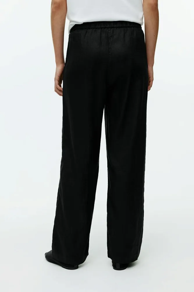 Льняные брюки со шнуровкой ARKET