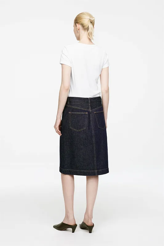 Джинсовая юбка миди ARKET   Джинсовая юбка миди ARKET