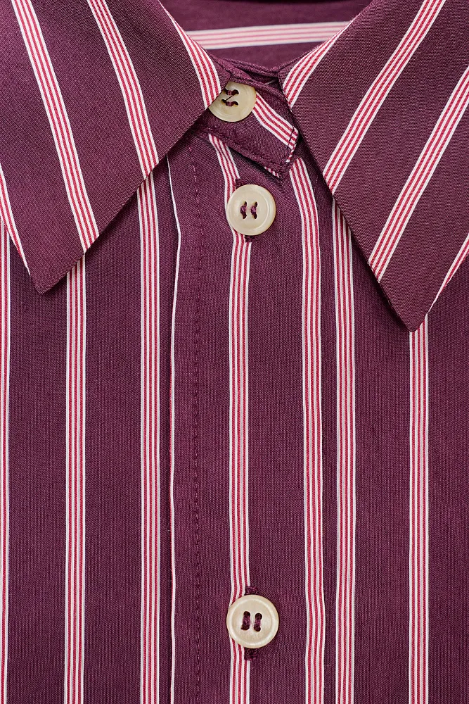 Рубашка в полоску из поплина ZARA