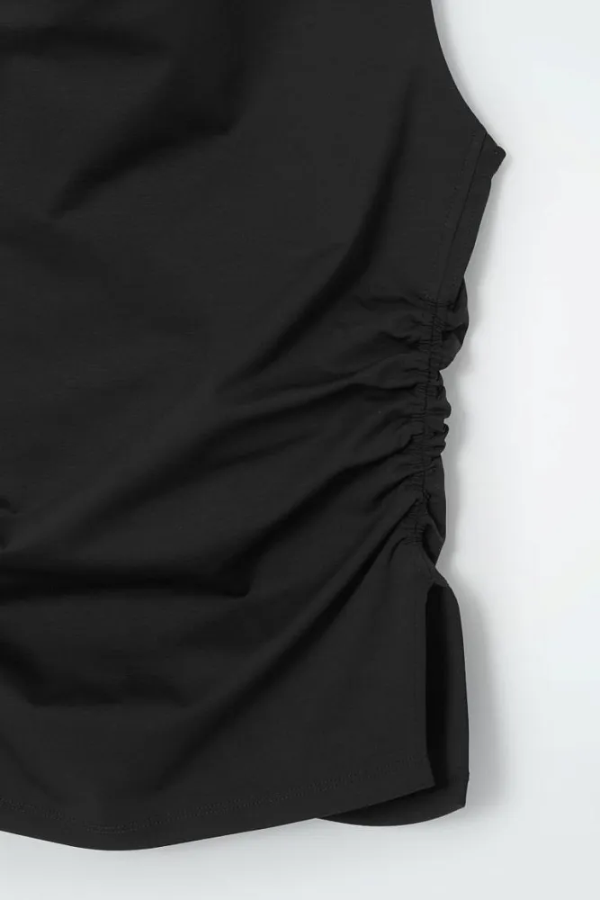 Топ с драпированным воротником COS