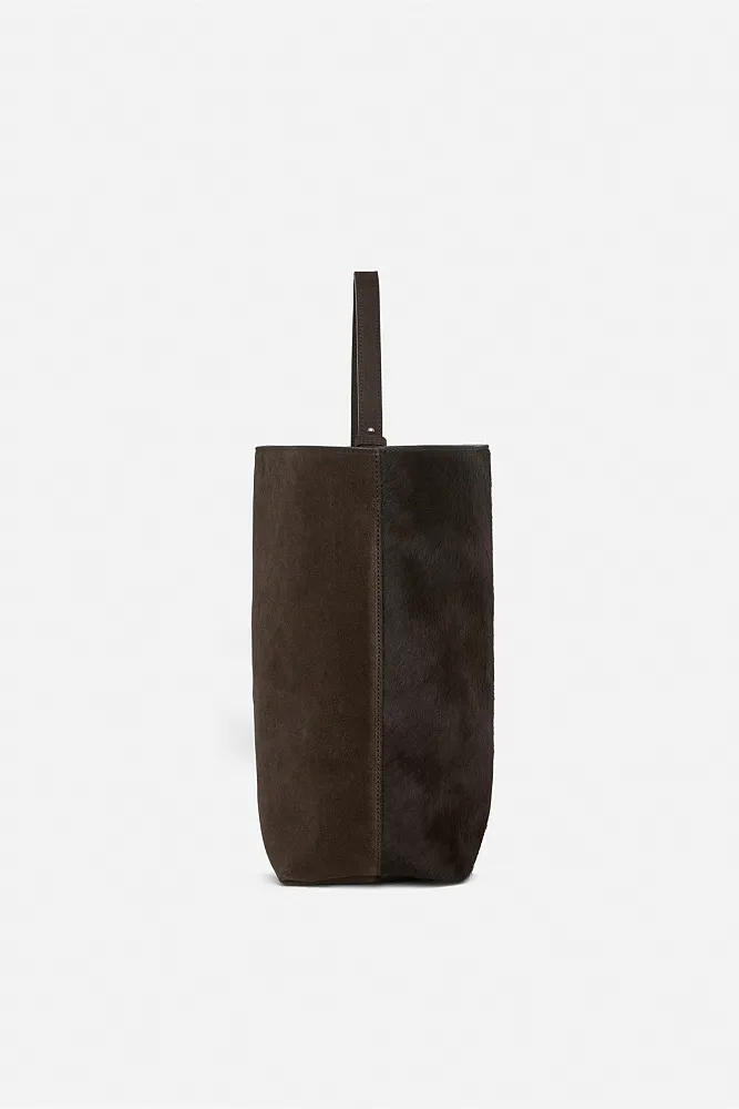 Сумка-тоут из кожи и замши ARKET