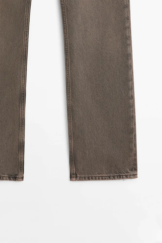 Прямые джинсы с завышенной посадкой MASSIMO DUTTI