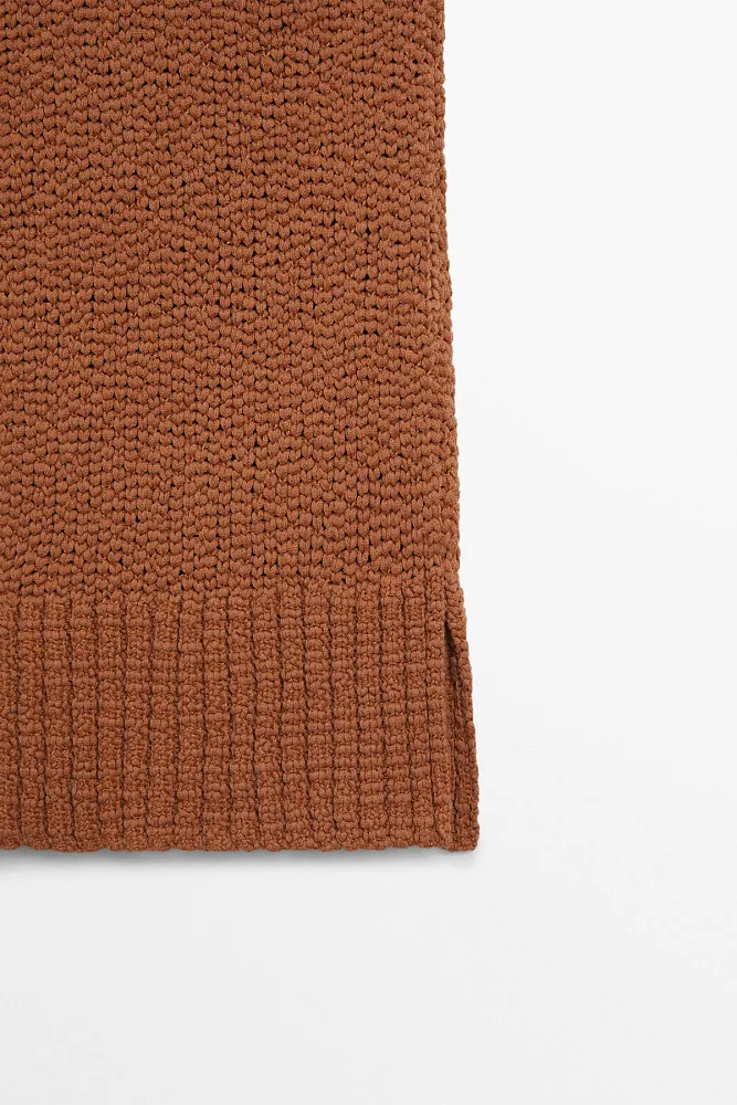 Трикотажный топ с воротником халтер MASSIMO DUTTI