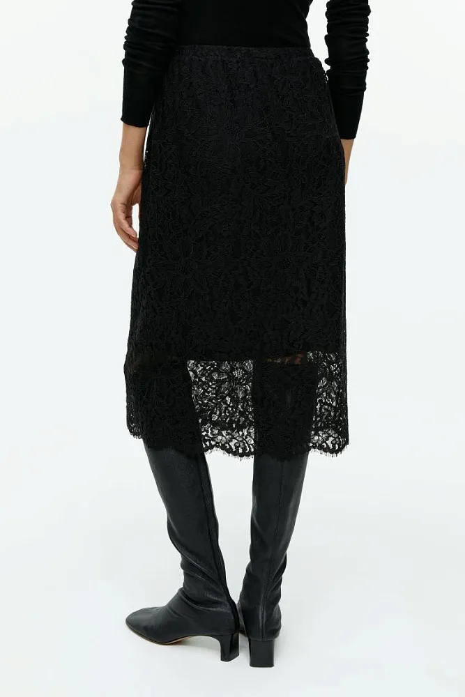 Кружевная юбка миди ARKET