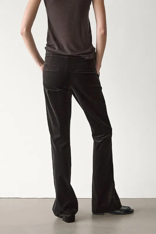 Брюки-клеш из бархата MASSIMO DUTTI Брюки-клеш из бархата MASSIMO DUTTI