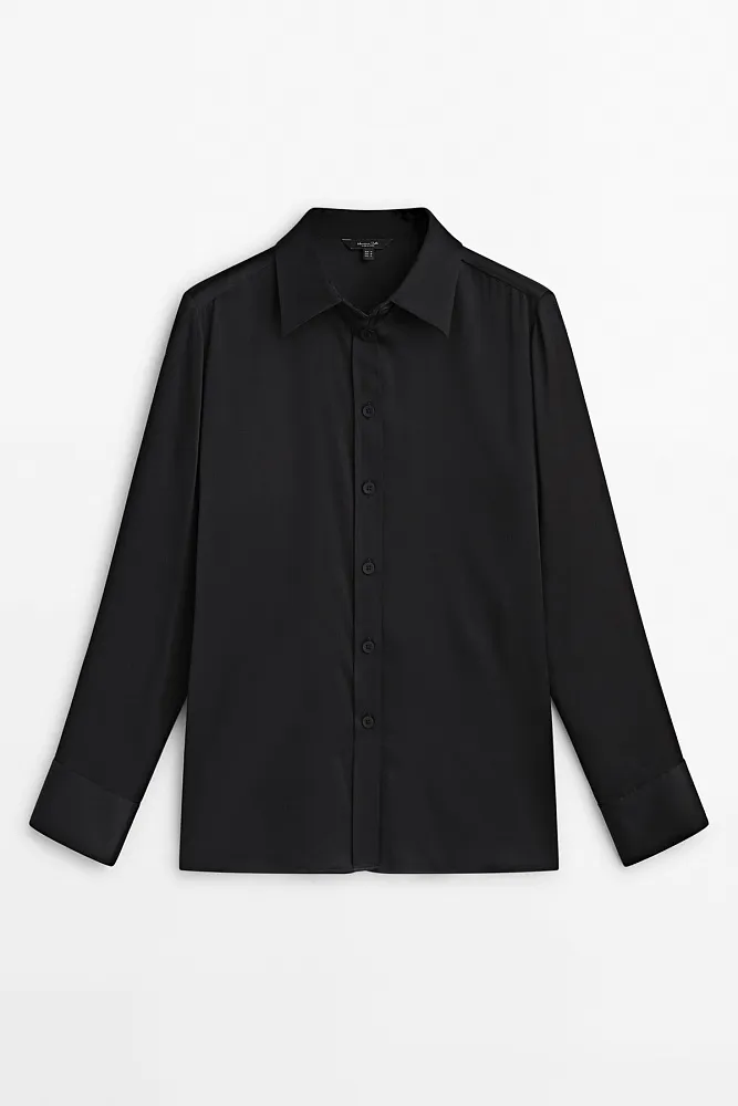 Атласная рубашка MASSIMO DUTTI