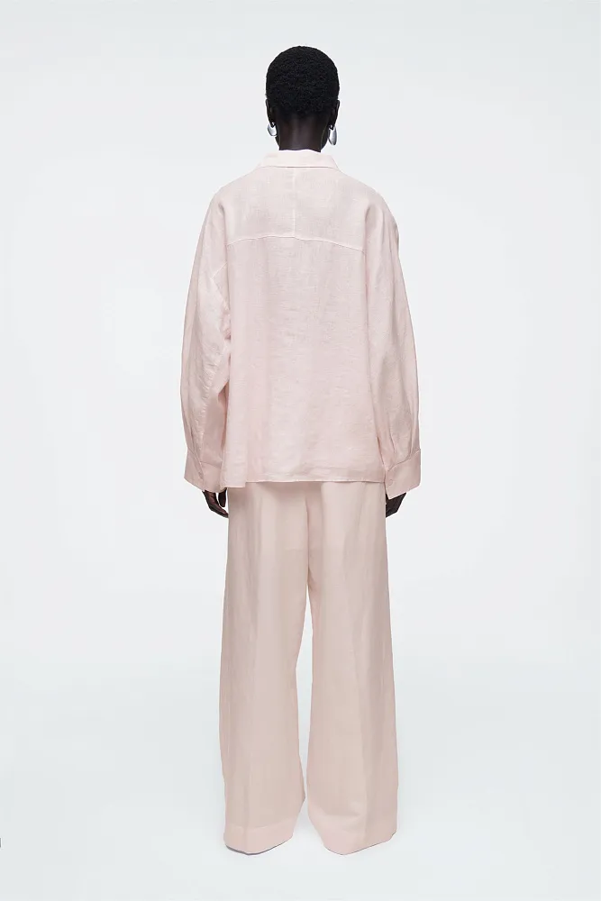 Льняная рубашка свободного кроя COS