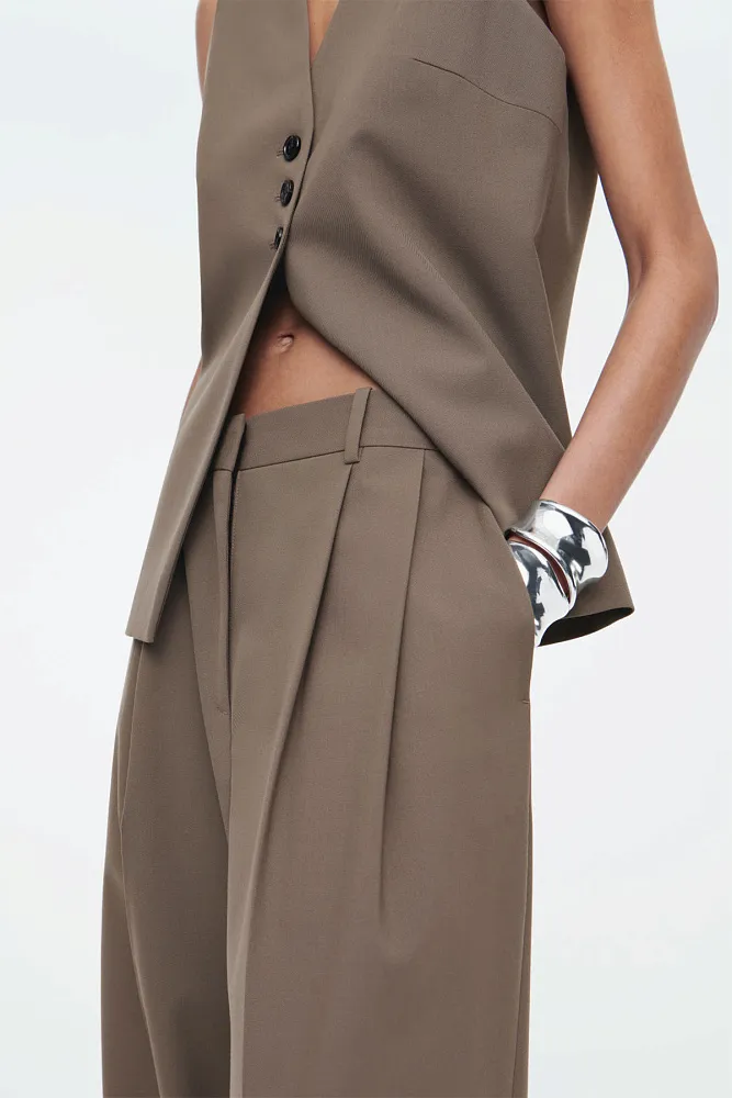 Широкие брюки из твила COS