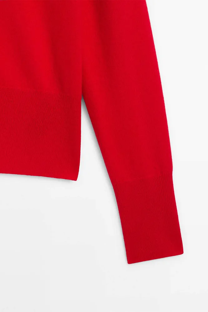 Кардиган из шерсти с воротником-стойкой MASSIMO DUTTI